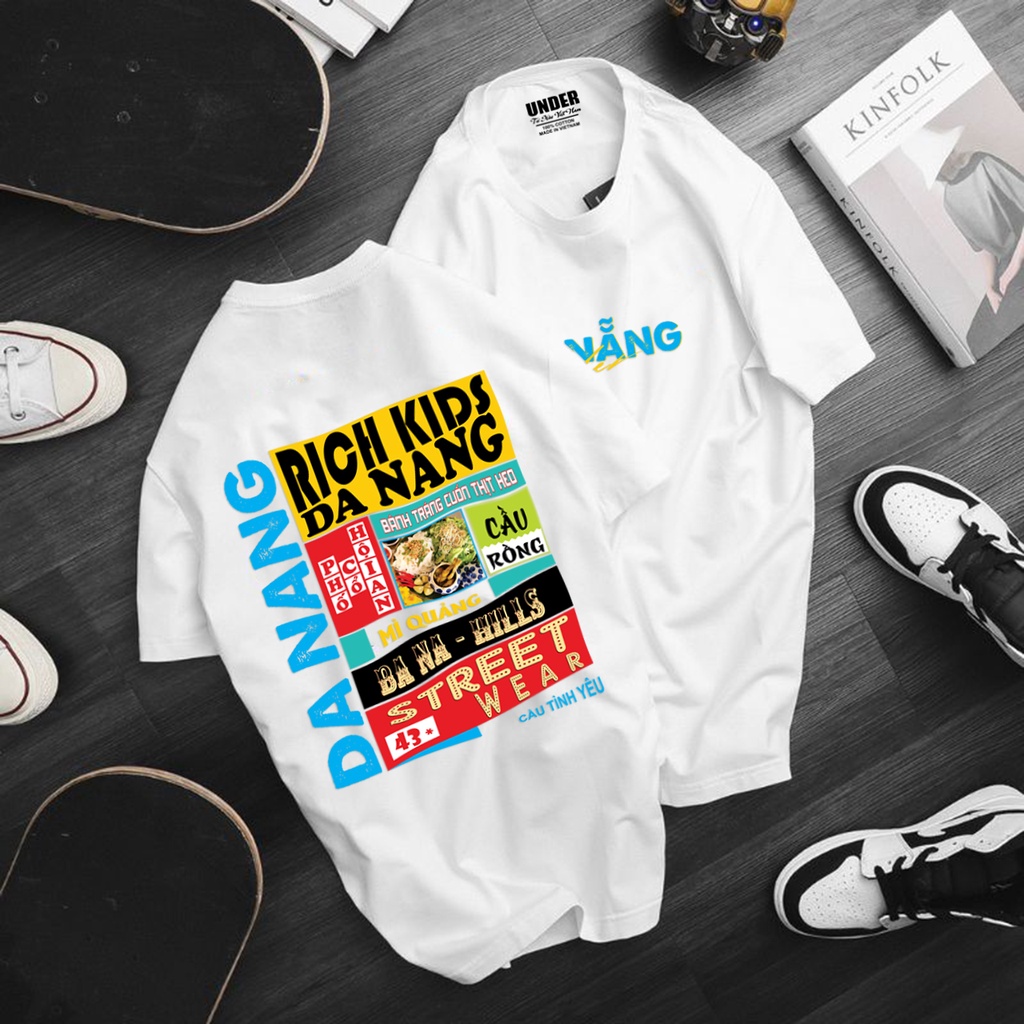 Áo Thun Đà Nẵng Unisex Áo Phông Đà Nẵng Under 100% Cotton 4 Chiều