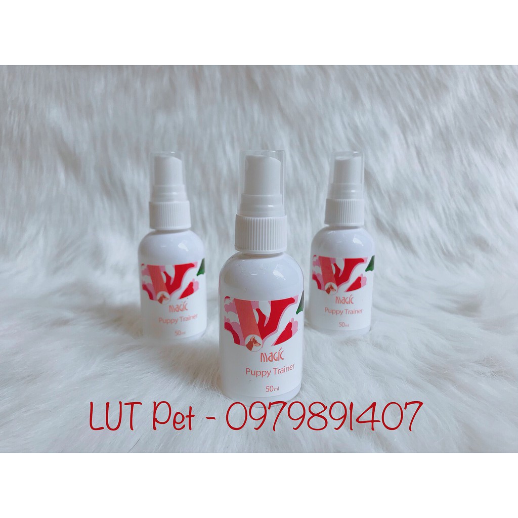 Lọ xịt vệ sinh đúng chỗ MAGIC puppy trainer - huấn luyện chó mèo đi vệ sinh (1 lọ 50ml) - lutpet