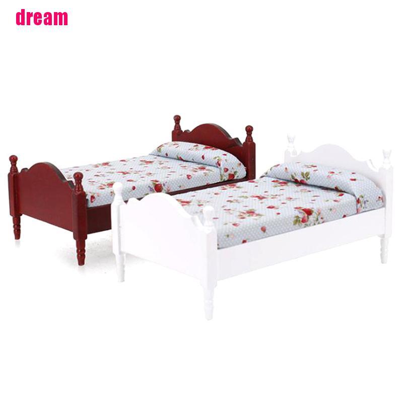 Mô Hình Giường Ngủ Nhỏ Trang Trí Nhà Búp Bê