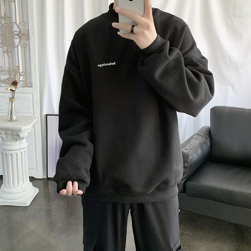 Áo Sweater Cổ Cao Dáng Rộng Thời Trang Thu Đông Dành Cho Nam Giới