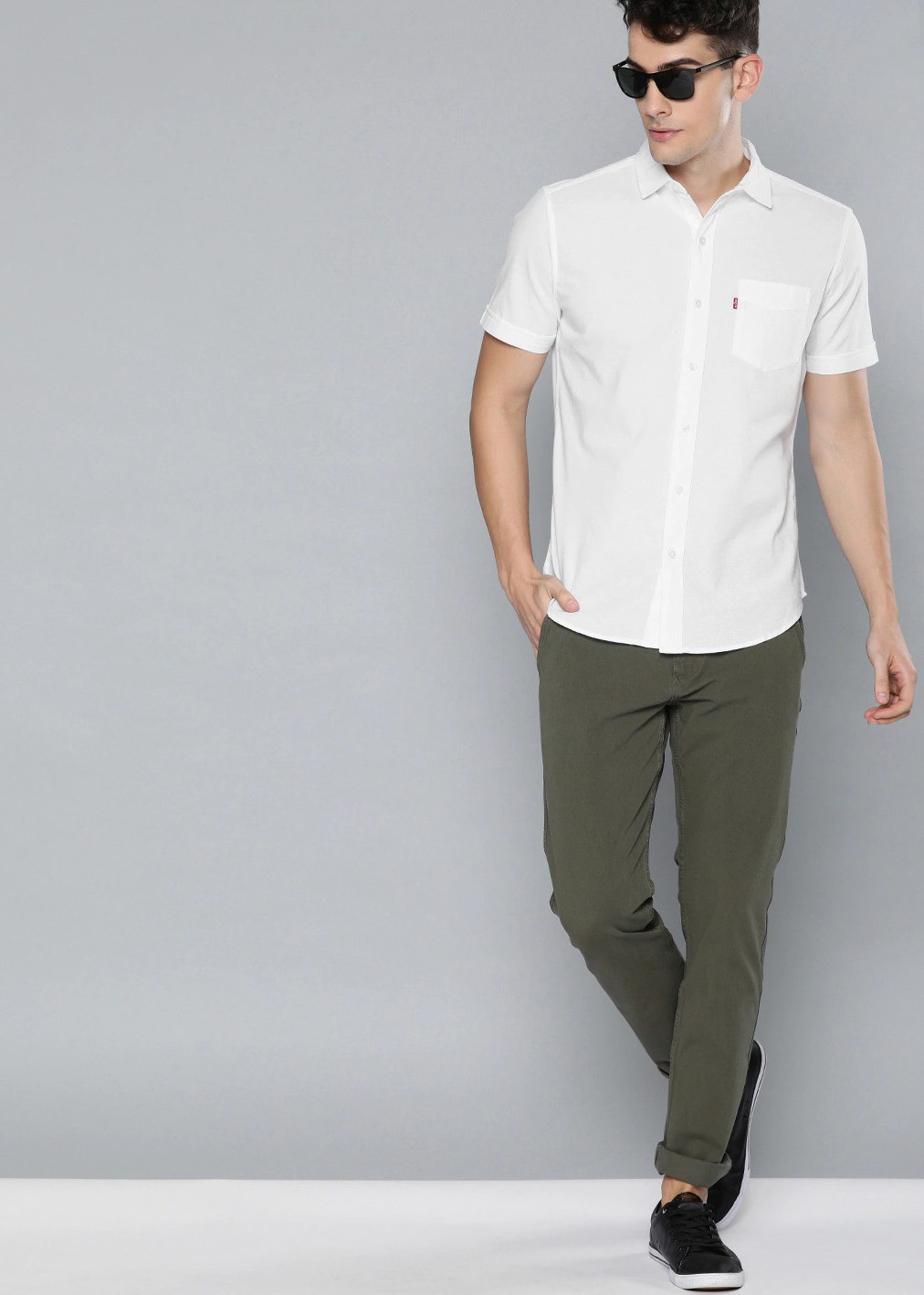 Áo Sơ Mi Nam Tay Ngắn Vải Linen Cotton Xuất Dư Dáng Slim Fit