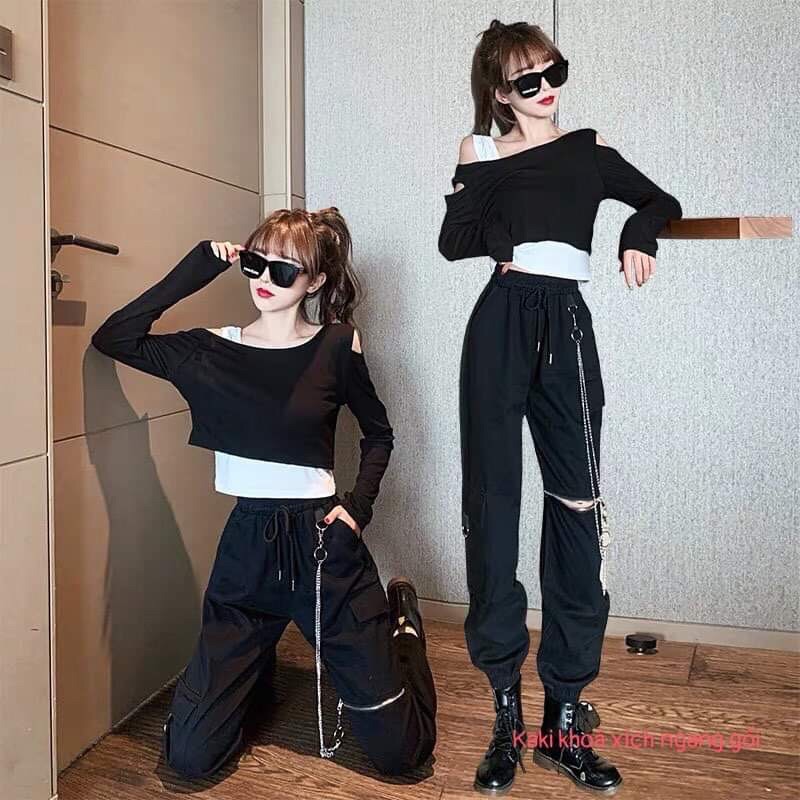 [ Mã FAMAYWA giảm 10K đơn 50K] quần jogger kaki xích khoá ngang gối Hs60 | BigBuy360 - bigbuy360.vn