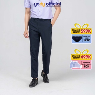 Quần âu Nam YODY chất liệu nano cao cấp co dãn lịch lãm ống đứng QAM4003