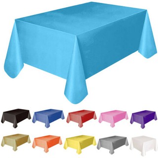 Khăn trải bàn màu trơn cỡ lớn 137 * 274cm dùng một lần trang trí tiệc cưới / sinh nhật / giáng sinh