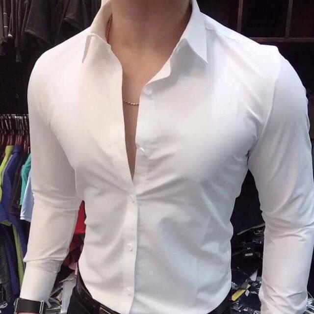 Áo sơ mi nam dài tay Hàn Quốc vải lụa thái chống nhăn cao cấp. | BigBuy360 - bigbuy360.vn