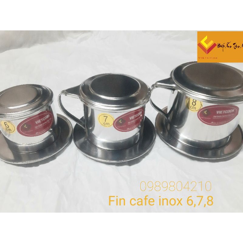 (Chính Hãng )Phin pha cafe inox Vietcook size 6,7,8 cm ,Phin cafe inox có quai  hàng việt nam đảm bảo chất lượng