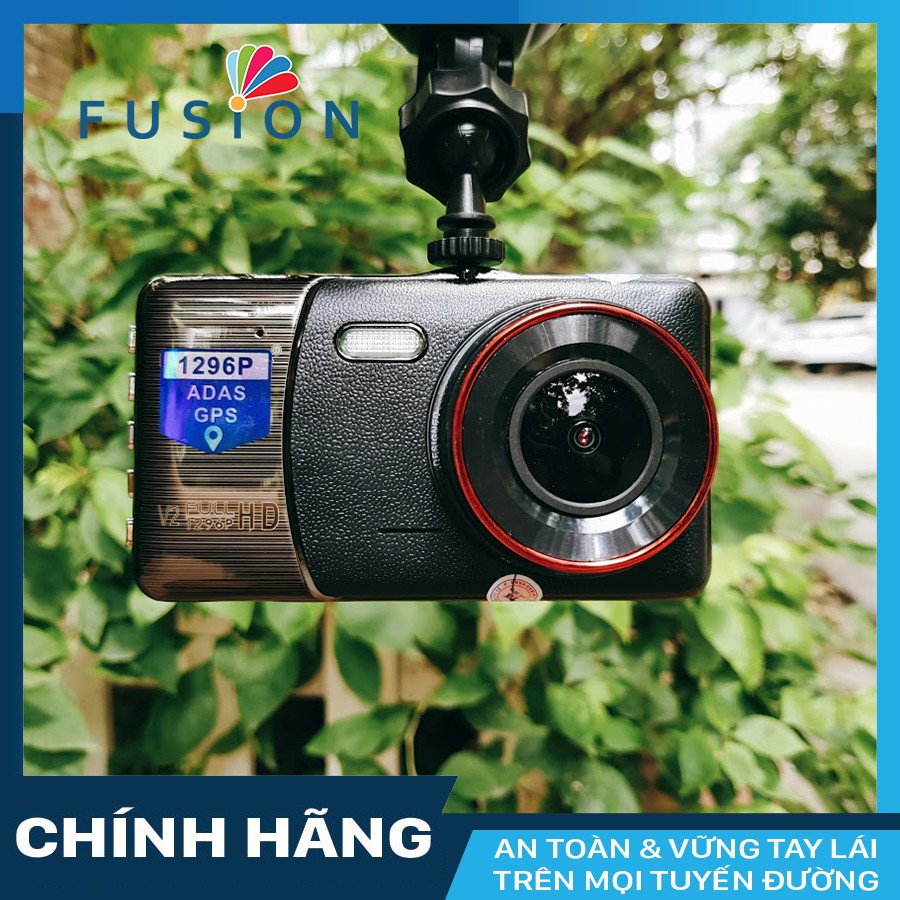 Camera hành trình ô tô Fusion V2 có GPS kiêm camera lùi + thẻ nhớ 32GB Class 10