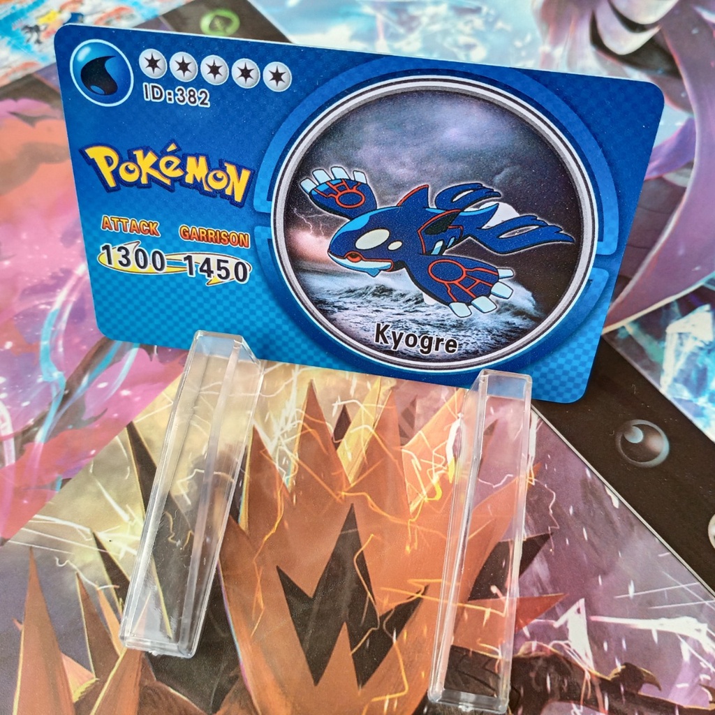 Card Pocket Monsters huyền thoại Kyogre cá voi siêu cấp chất liệu PVC dẽo bền 2 mặt Pokemon 1459 d22 11