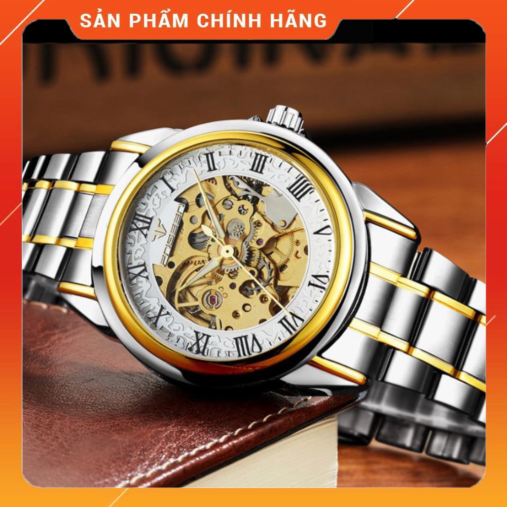 [CHẤT LƯỢNG] ĐỒNG HỒ CƠ NAM AUTOMATIC FNGEEN F99 DÂY KIM LOẠI CAO CẤP