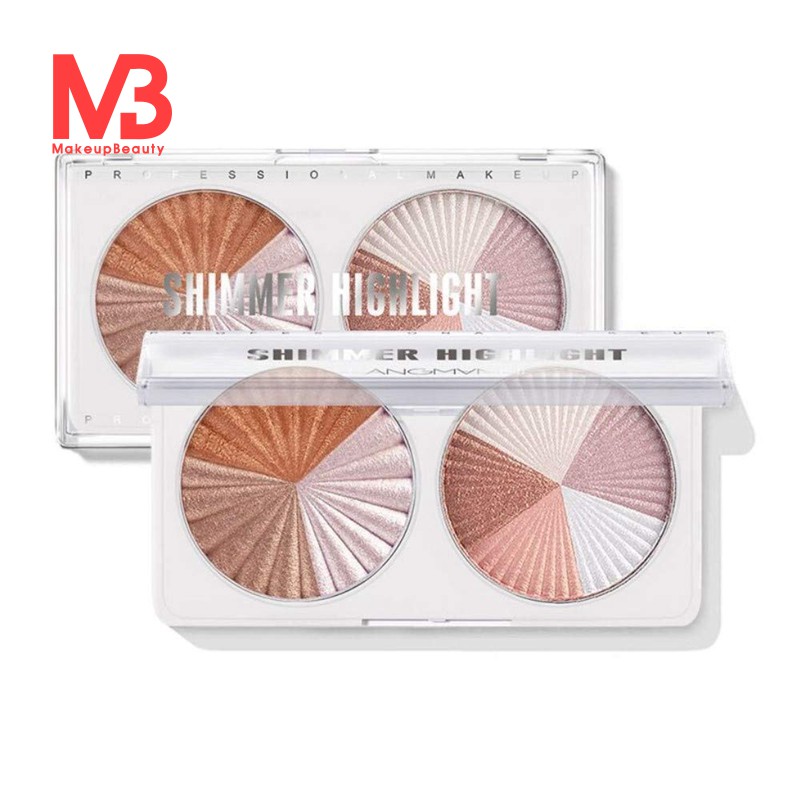 [Hàng mới về] Phấn Nén 2 Đĩa Langmanni Tạo Màu Da Bánh Mật Chuyên Nghiệp