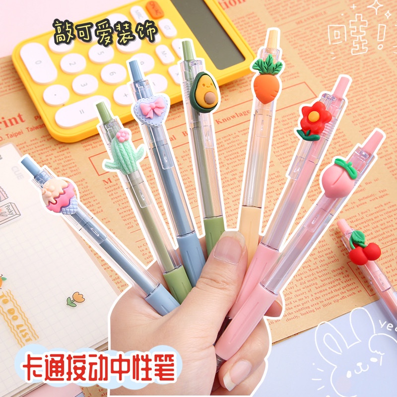 Bút Mực Gel Thiết Kế Hoạt Hình Phong Cách Hàn Quốc Dễ Thương