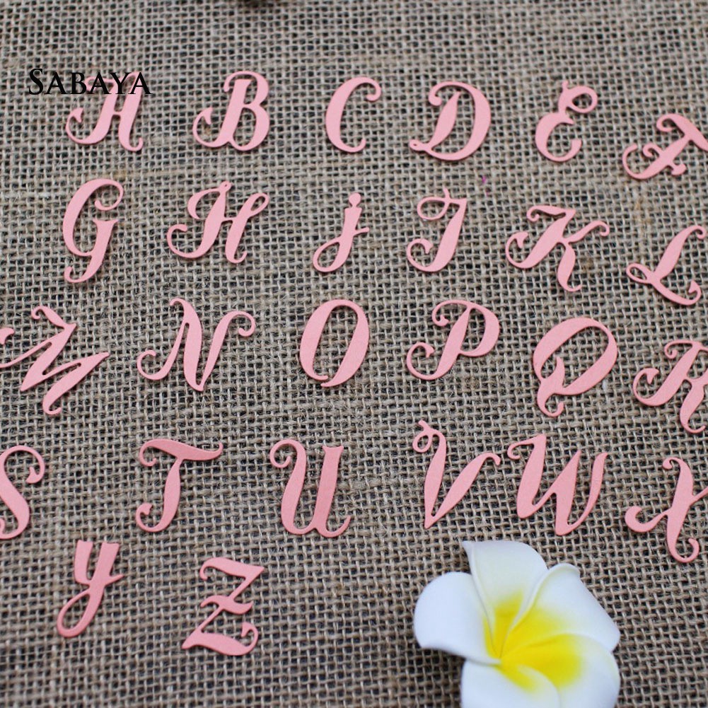Khuôn Cắt Giấy Bằng Kim Loại Hình Chữ Cái Trang Trí Scrapbook DIY