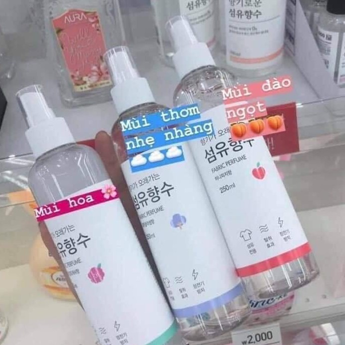 XỊT THƠM FREESHIP XỊT THƠM QUẦN ÁO FABRIC PERFUME HÀN QUỐC 250ml