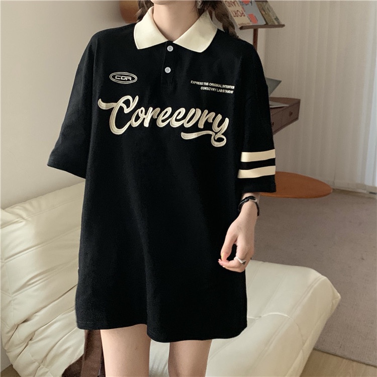 Áo thun Polo COREE form rộng unisex nam nữ