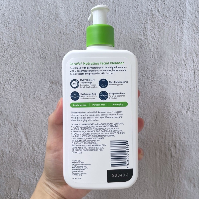 Sữa rửa mặt Cerave Hydrating/Foam Cleanser Mỹ