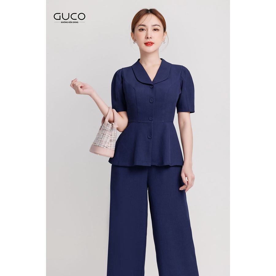 Set bộ thanh lịch 3502 màu xanh đen Guco