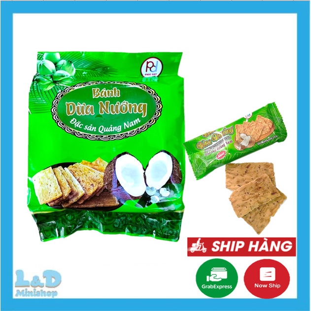 Bánh Dừa Nướng Quảng Nam Đặc Sản Hiệu Phúc Đạt 180g - Món Bánh Ăn Vặt