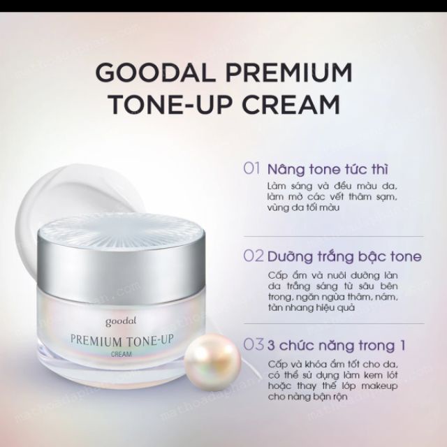 Kem Dưỡng Da Cao Cấp Ốc Sên Goodal Premium Snail Tone Up Cream 30ml