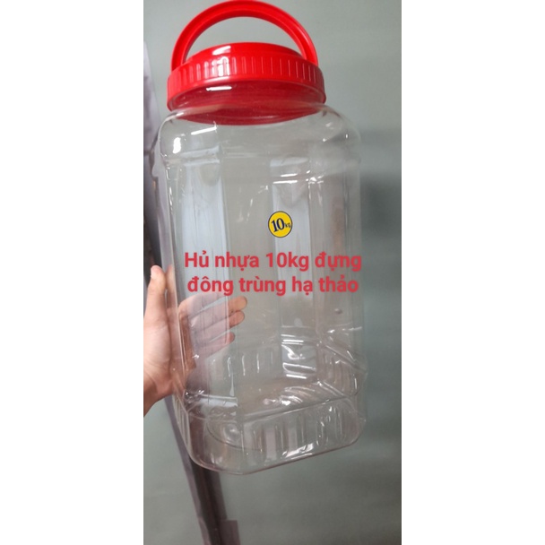 Hủ Nhựa 10Kg Duy Tân Có Quai, Đựng Thực Phẩm, Đông trùng hạ thảo