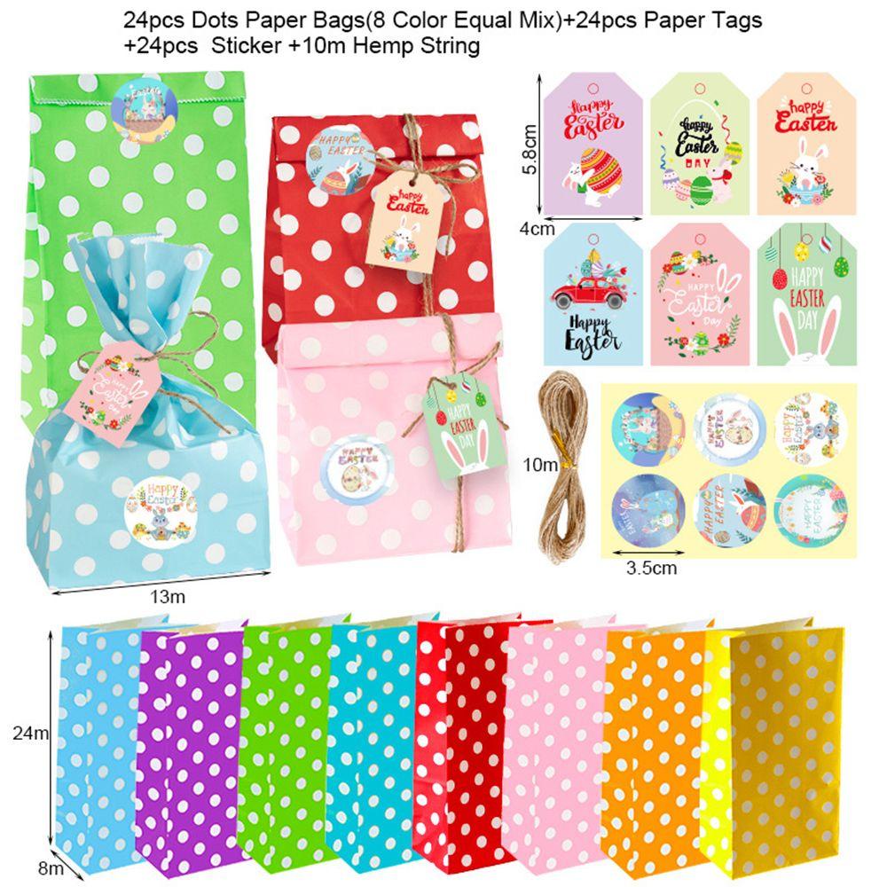Bộ 72 Túi Giấy Đựng Quà Phục Sinh Hình Thỏ Đáng Yêu