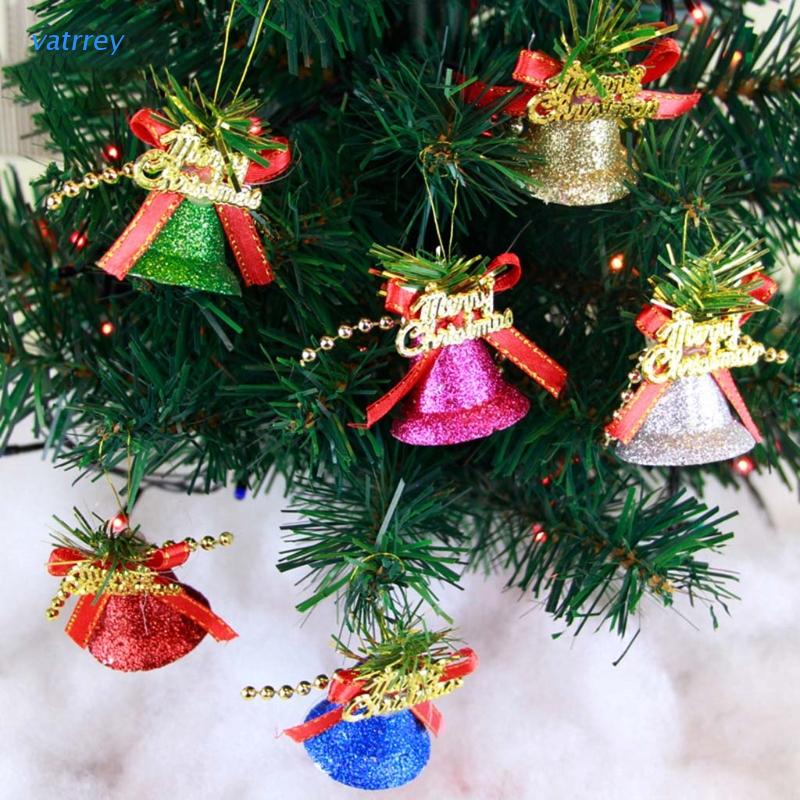 Set 6 chuông nhỏ lấp lánh nhiều màu sắc dùng để trang trí cây thông noel