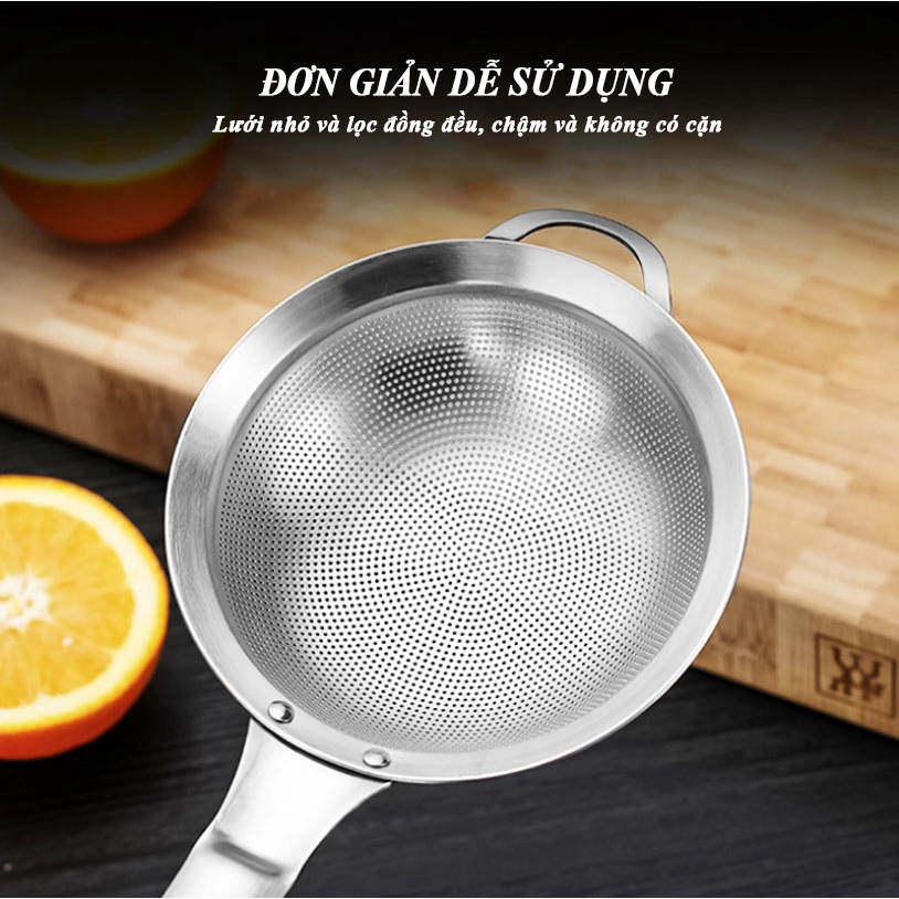 Muỗng inox 304, lưới lọc mịn, sữa đậu nành,muỗng lưới, muỗng lẩu HVL TEA