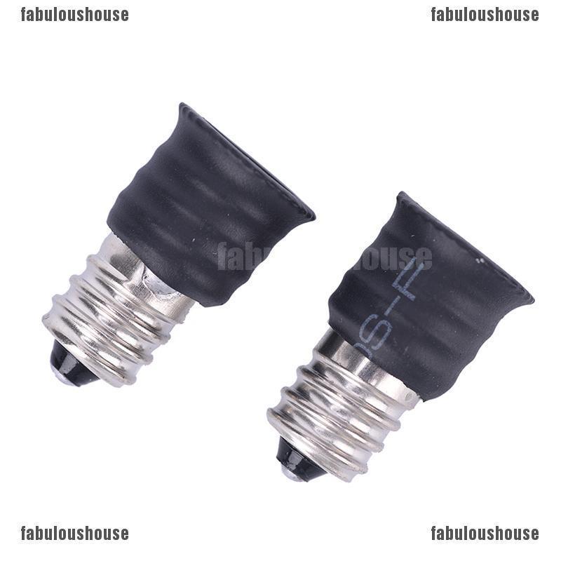 Hấp Dẫn 2 Cái / 10 Chiếc Đen E12 Sang E14 Bóng Đèn Chuyển Đổi Đèn LED Giá Đỡ Đèn Adapter Ổ Cắm liveup