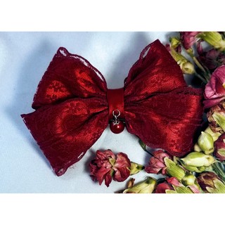 kẹp tóc ren phối satin
