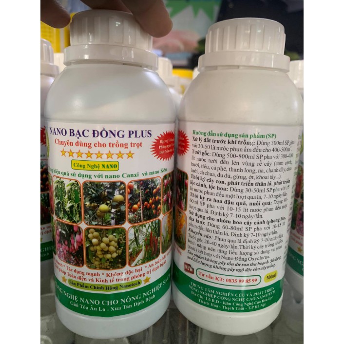 NANO BẠC ĐỒNG PLUS 500ML (trị nấm mốc - vi khuẩn) [ Sale ]