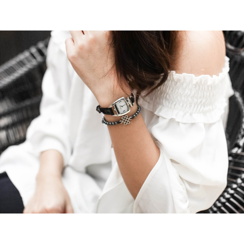 Đồng hồ Romanson Watch RN1206QL nữ mặt nhỏ đính đá kính chống xước máy Thụy Sĩ chống nước dây da cao cấp chính hãng