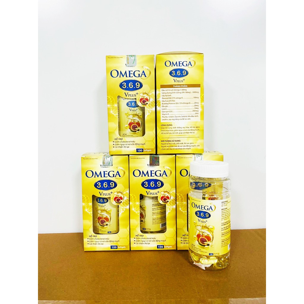 VIÊN UỐNG DẦU CÁ OMEGA 369 PLUS – CHỨA TINH CHẤT DẦU CÁ OMGA 3, DẦU GẤC GIÚP SÁNG MẮT ĐẸP DA, TỐT CHO TIM MẠCH – LỌ 100V