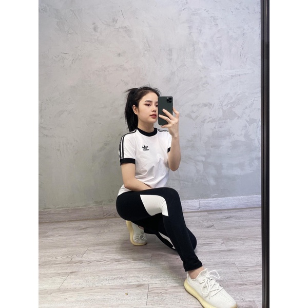 Quần legging Adidas xanh lá