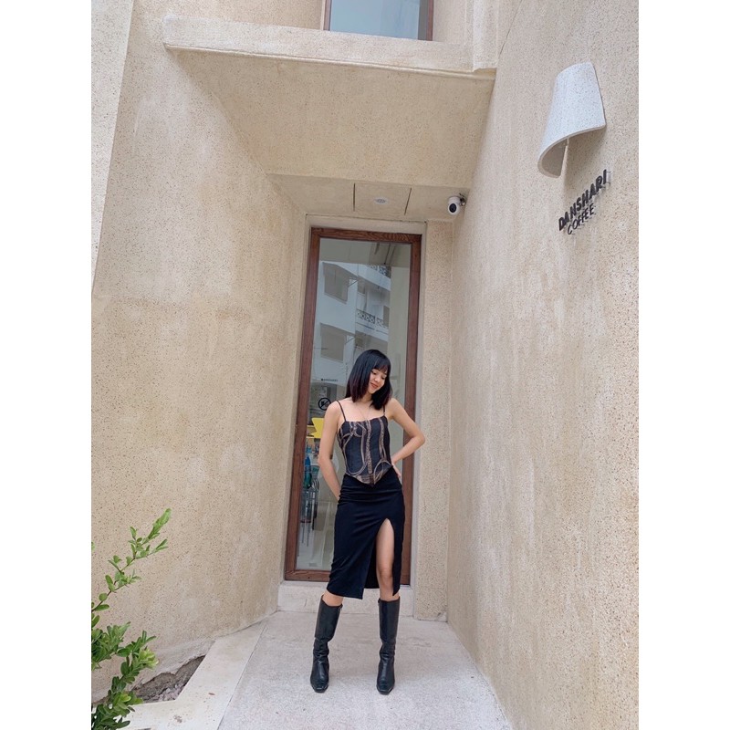 Áo thắt nơ sau lưng - Tie back top