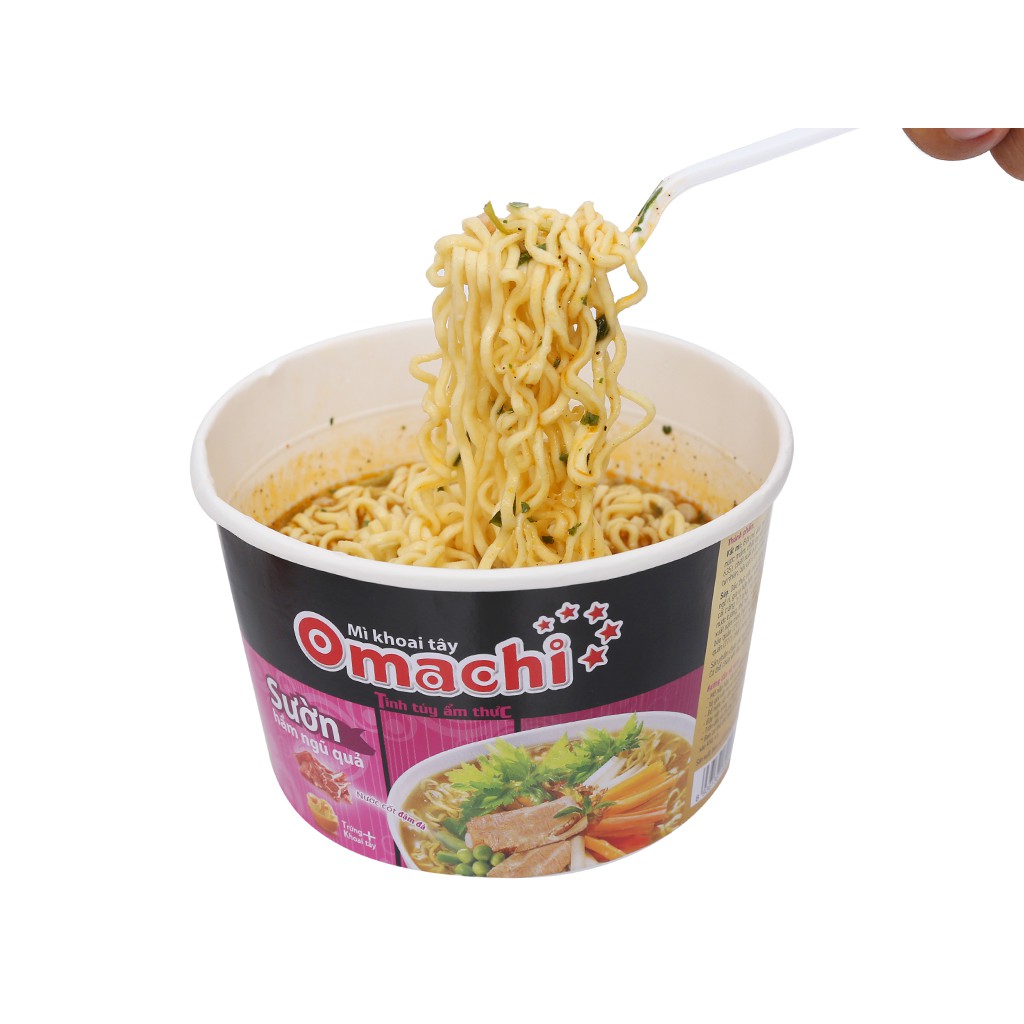 THÙNG 12 TÔ MÌ OMACHI TÔ TÔM CHUA CAY/ XỐT BÒ HẦM/ SƯỜN HẦM NGŨ QUẢ 90GR