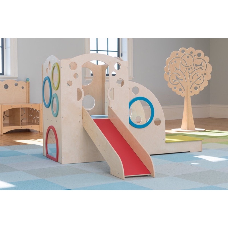 Nhà Khối Bằng Gỗ Plywood Cầu Trượt Bằng Gỗ Plywood Mẫu 4