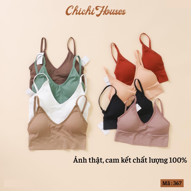 Áo Bra Nữ Thun Gân Tăm,  Áo Lót Nữ Hở Lưng Chữ U 2 Dây Không Gọng Nầng Ngực Siêu Hot - 367 | BigBuy360 - bigbuy360.vn