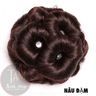 Búi tóc trung niên : Búi Hoa Đính Đá