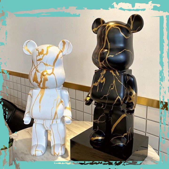 BearBrick, gấu bearbrick 400%, cỡ bé 28cm, bản loang đen trắng - Thủy Chi Official Store