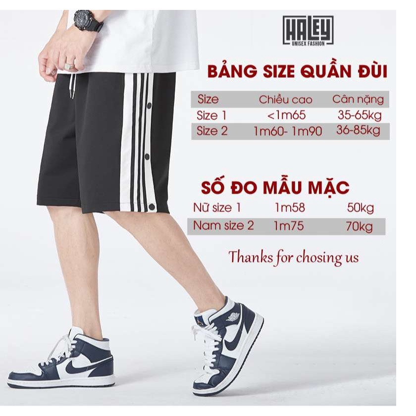 Quần Short Đùi Thể Thao QD11 Nam Nữ HALEY Chất Da Cá Thoáng Mát Form Siêu Đẹp Full Tag thiết kế Ulzzang