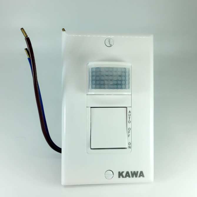 Công tắc cảm ứng hồng ngoại âm tường có nút điều chỉnh Auto/On/Off thiết bị Kawa SS20B