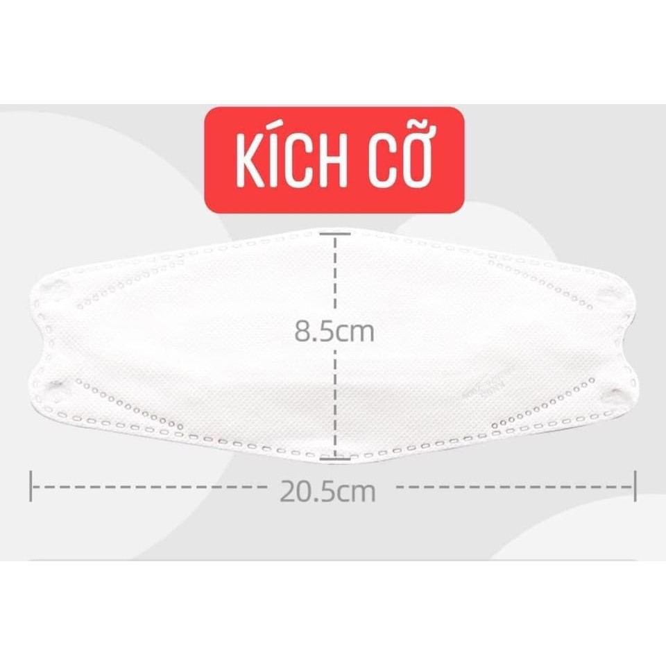 Khẩu trang KF94 Công Nghệ Hàn Quốc 4 Lớp Kháng Khuẩn - Màu Trắng/Đen - Không Lem Son, Không Đau Tai