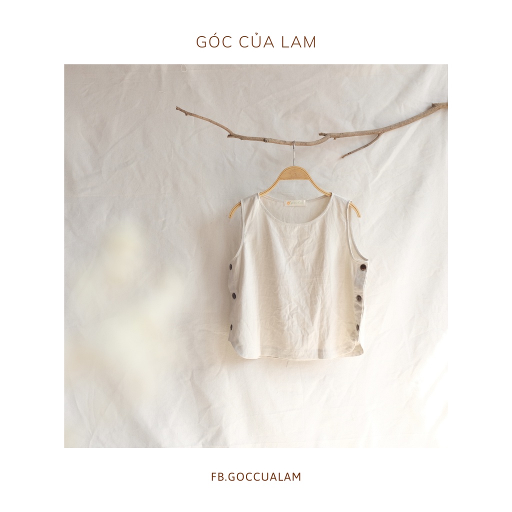 Áo sát nách linen form croptop - by Góc của Lam