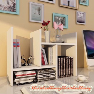 Kệ Sách Gỗ Kệ Sách Để Bàn Làm Việc Lắp Ghép ĐC 5 KIỂU gỗ ép cao cấp chống mối mọt