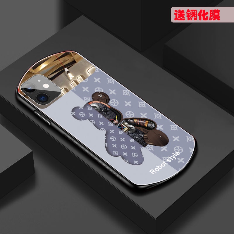 Ốp Điện Thoại Họa Tiết Gấu Violent Gắn Gương Trang Điểm Cho Iphone13 12promax / xsmax 7plus Xr / xs