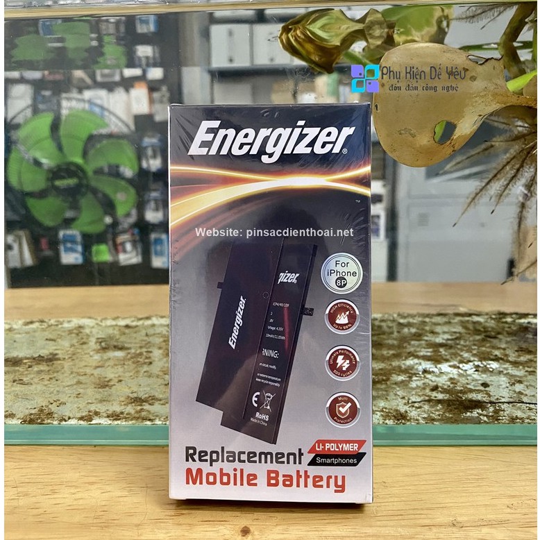 Pin iPhone 8 Plus Energizer ECA8P2675 - 2675mAh/ iPhone 8 ECA81821 - 1821mAh [CHÍNH HÃNG PHÂN PHỐI, BẢO HÀNH 1 NĂM]