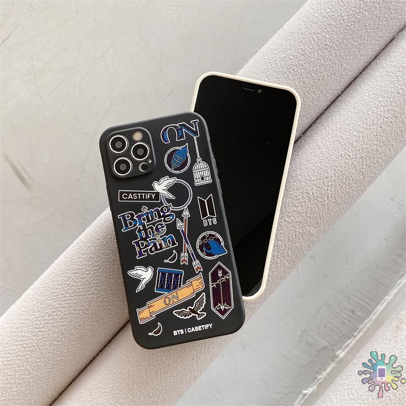 CASETIFY BTS Couple Case iPhone 6 6s 8 7 Plus X Xr Xs Max 11 12 Pro Max Se 2020 Camera Protection Straight Full Cover Casing