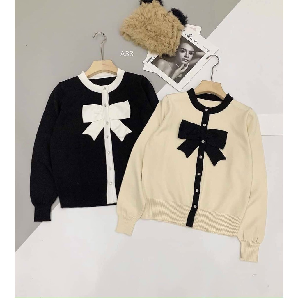 Áo thun tay dài cổ tròn phối nơ trước ngực quý phái TTSA1085