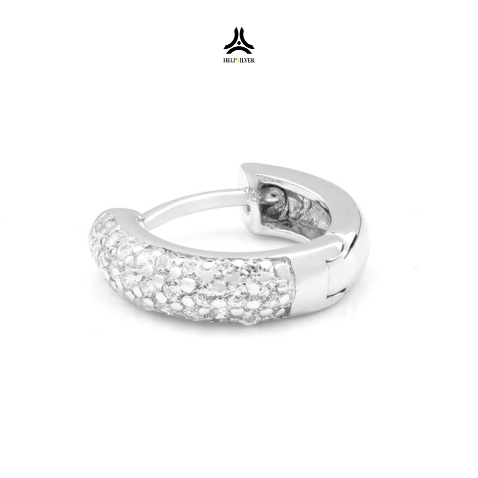Khuyên tai bạc nam, nữ HeliSilver Eternity KTB095