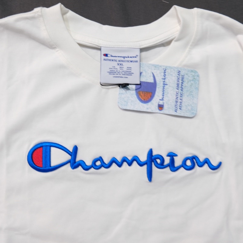 Áo Thun Champion Unisex - logo thêu vải cotton xịn co giãn 4 chiều