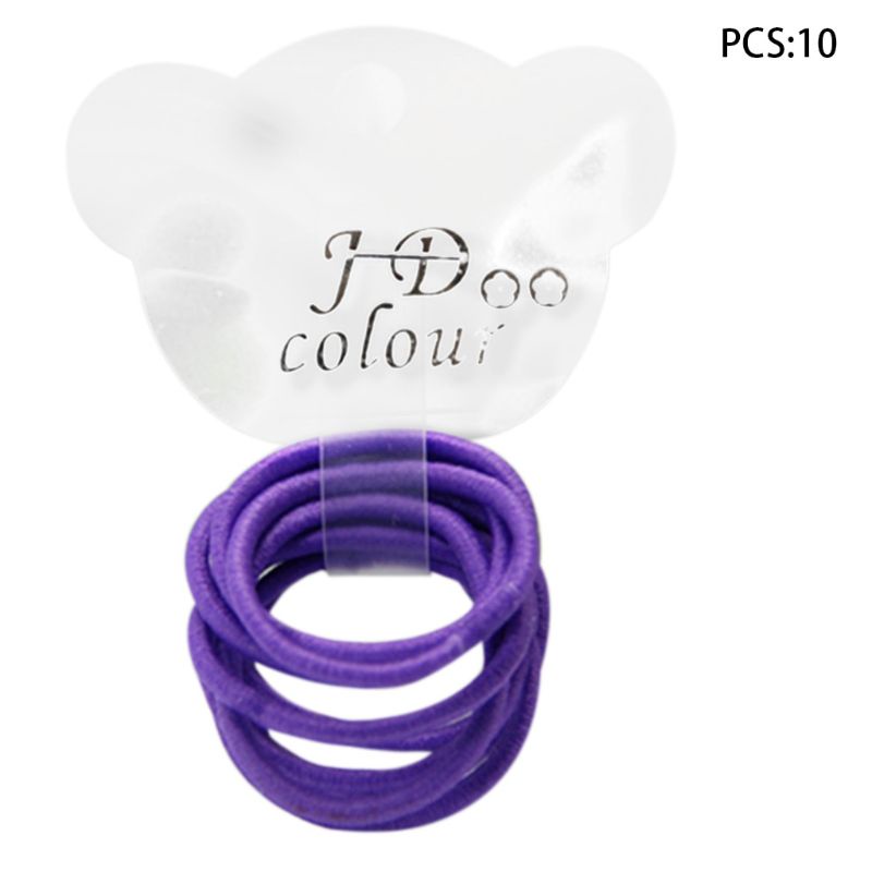 Set 10 Dây Thun Cao Su Mini Màu Sắc Tươi Sáng Cho Bé Gái